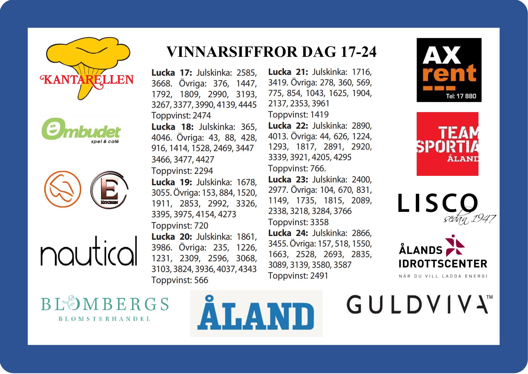 vinnarsiffror dag 17-24